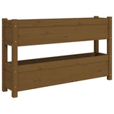Vidaxx jardinière 112x25x66 cm bois de pin massif marron miel