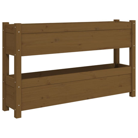 Vidaxx jardinière 112x25x66 cm bois de pin massif marron miel