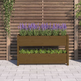 Vidaxx jardinière 112x25x66 cm bois de pin massif marron miel