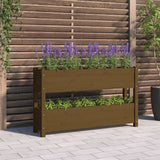 Vidaxx jardinière 112x25x66 cm bois de pin massif marron miel