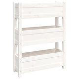 Vidaxx jardinière 77x25x104,5 cm bois de pin massif blanc