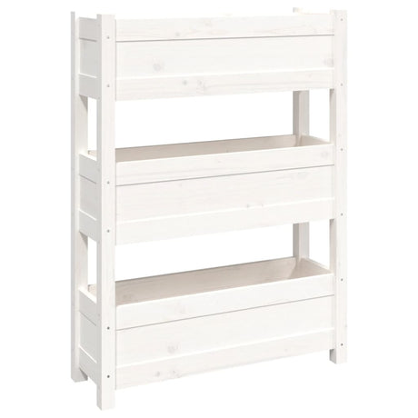 Vidaxx jardinière 77x25x104,5 cm bois de pin massif blanc