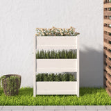 Vidaxx jardinière 77x25x104,5 cm bois de pin massif blanc