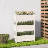 Vidaxx jardinière 77x25x104,5 cm bois de pin massif blanc