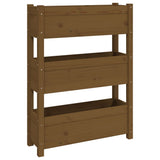 Vidaxx jardinière 77x25x104,5 cm bois de pin massif marron miel