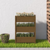 Vidaxx jardinière 77x25x104,5 cm bois de pin massif marron miel