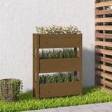 Vidaxx jardinière 77x25x104,5 cm bois de pin massif marron miel