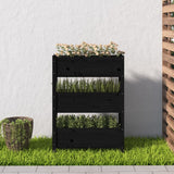 Vidaxx jardinière 77x25x104,5 cm bois de pin massif noir
