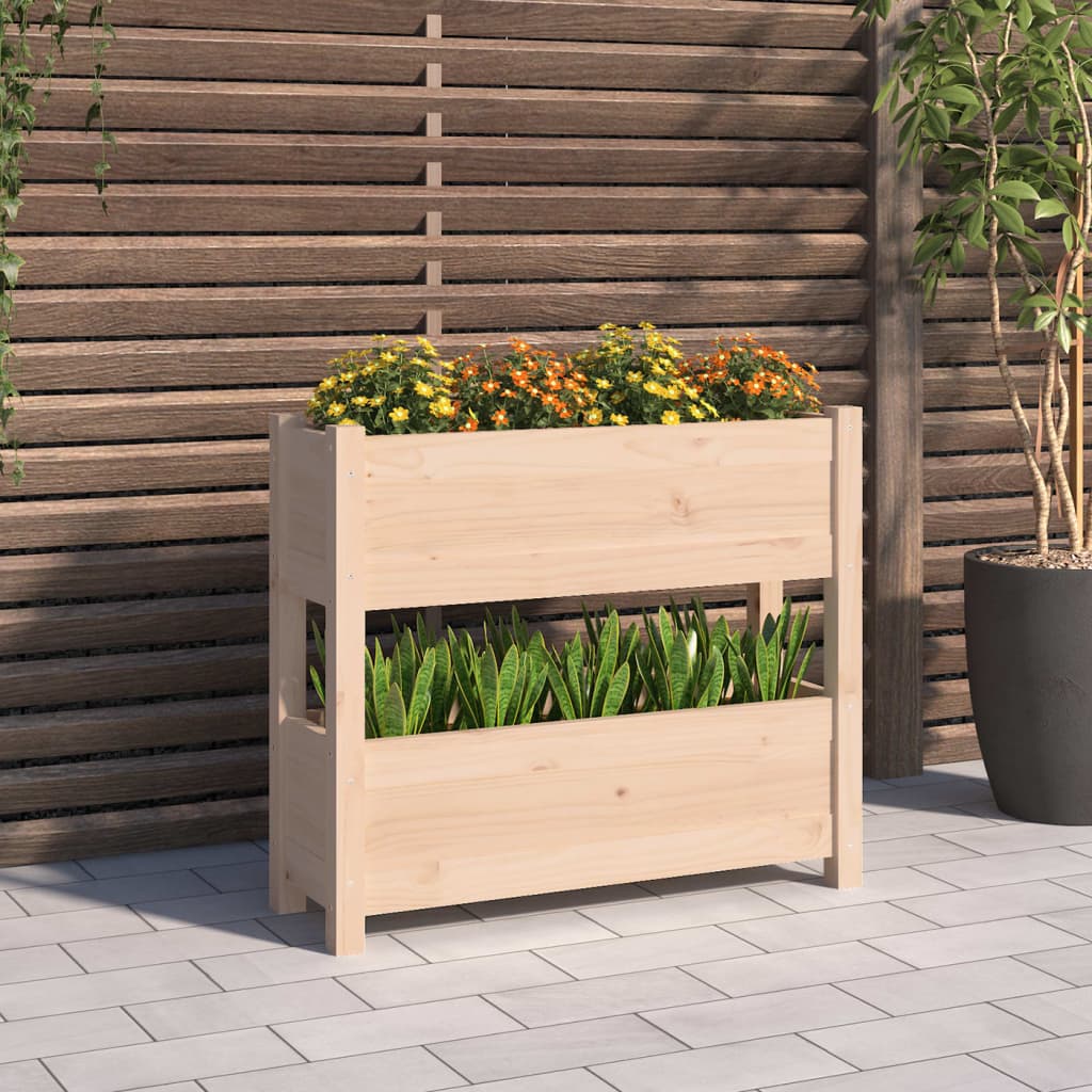 Vidaxx jardinière 77x25x66 cm bois de pin massif