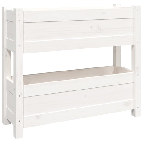 Vidaxx jardinière 77x25x66 cm bois de pin massif blanc