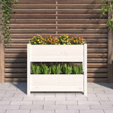 Vidaxx jardinière 77x25x66 cm bois de pin massif blanc