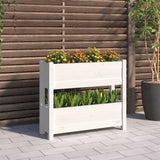 Vidaxx jardinière 77x25x66 cm bois de pin massif blanc