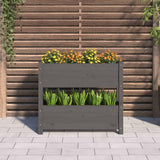 Vidaxx jardinière 77x25x66 cm bois de pin massif gris