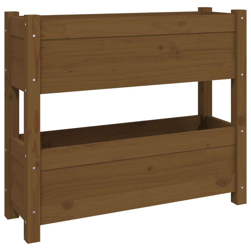 Vidaxx jardinière 77x25x66 cm bois de pin massif marron miel