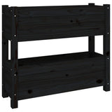 Vidaxx jardinière 77x25x66 cm bois de pin massif noir
