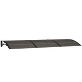 Vidaxx auvent de porte 300x100 cm polycarbonate noir
