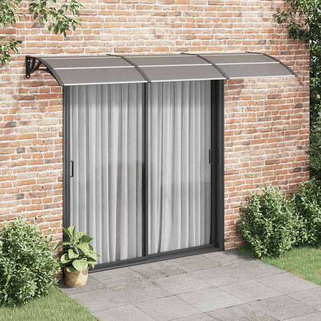 Vidaxx auvent de porte 300x100 cm polycarbonate noir