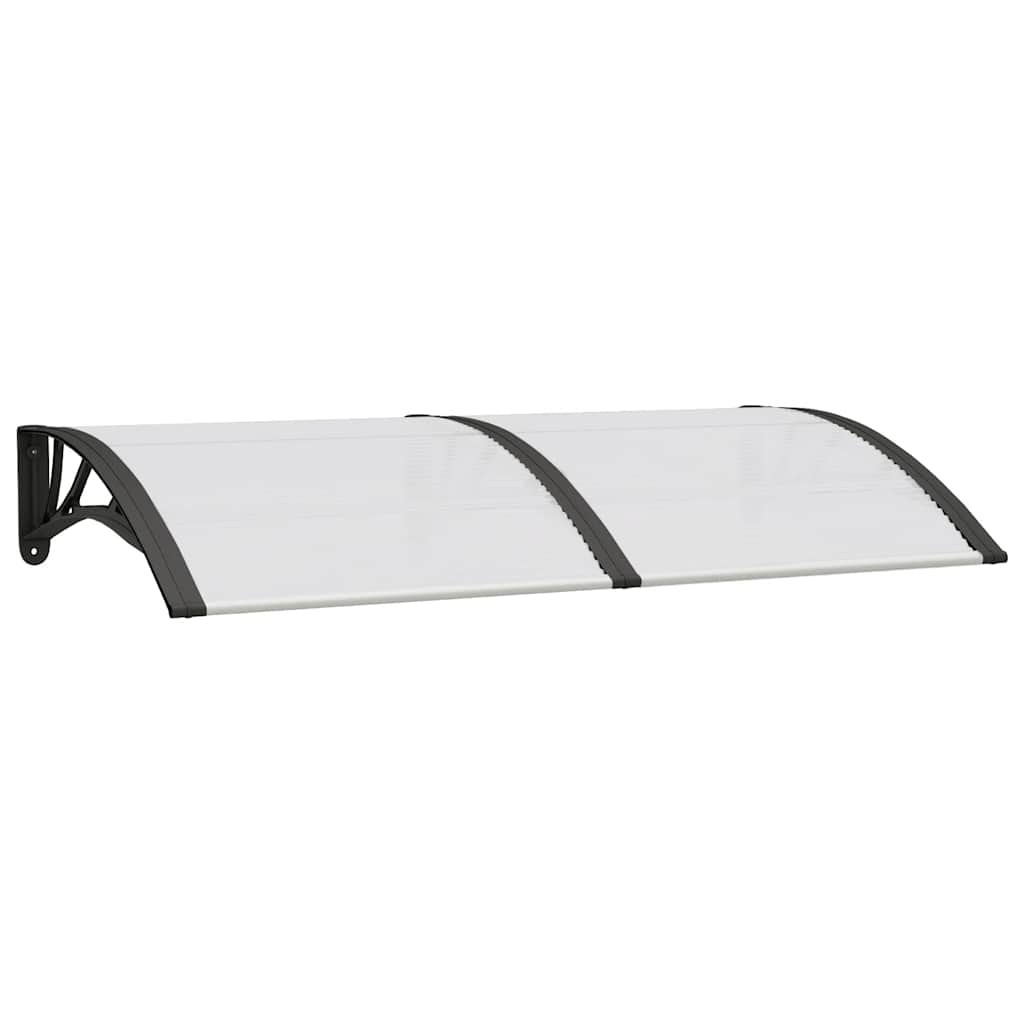 Vidaxx auvent de porte 150x75 cm polycarbonate noir et transparent