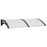 Vidaxx auvent de porte 150x75 cm polycarbonate noir et transparent