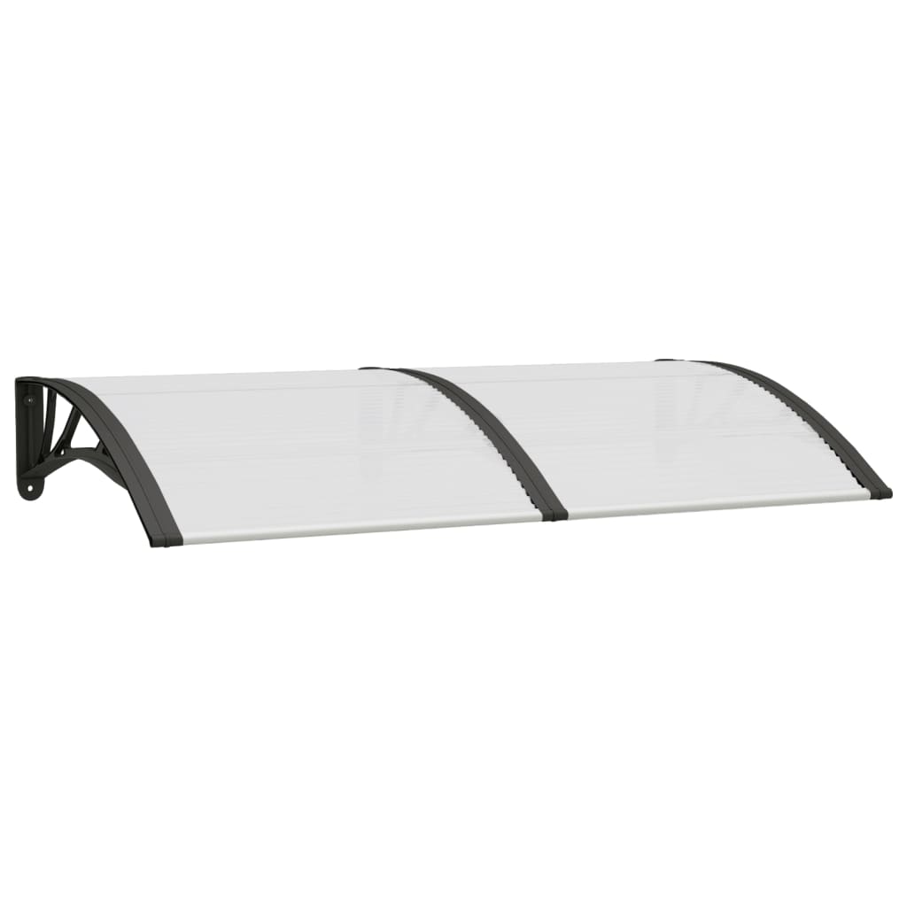 Vidaxl Porte auvent 150x75 cm Polycarbonate noir et transparent