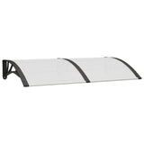 Vidaxl Porte auvent 150x75 cm Polycarbonate noir et transparent