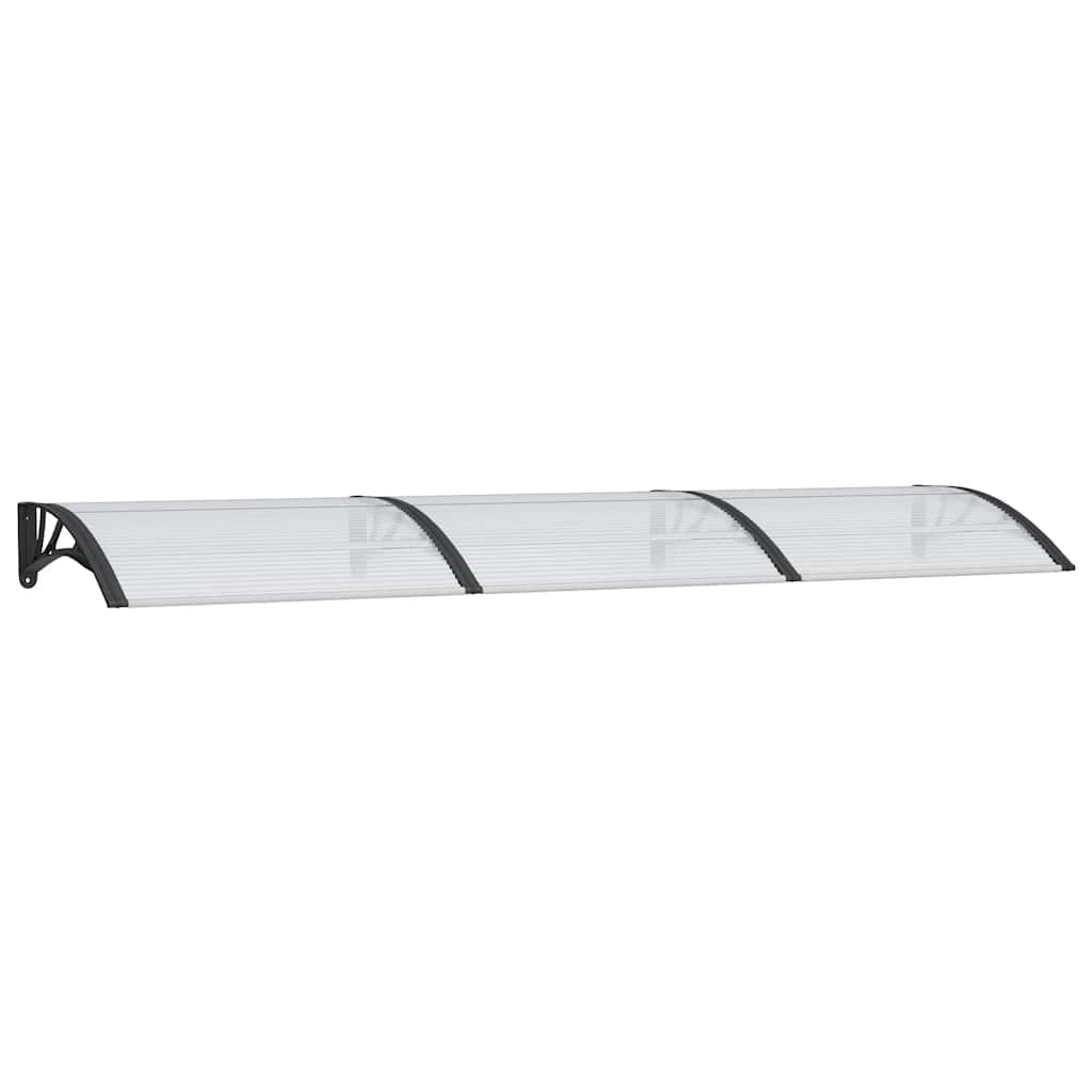 Vidaxx auvent de porte 300x75 cm polycarbonate noir et transparent