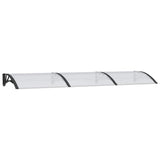 Vidaxx auvent de porte 300x75 cm polycarbonate noir et transparent