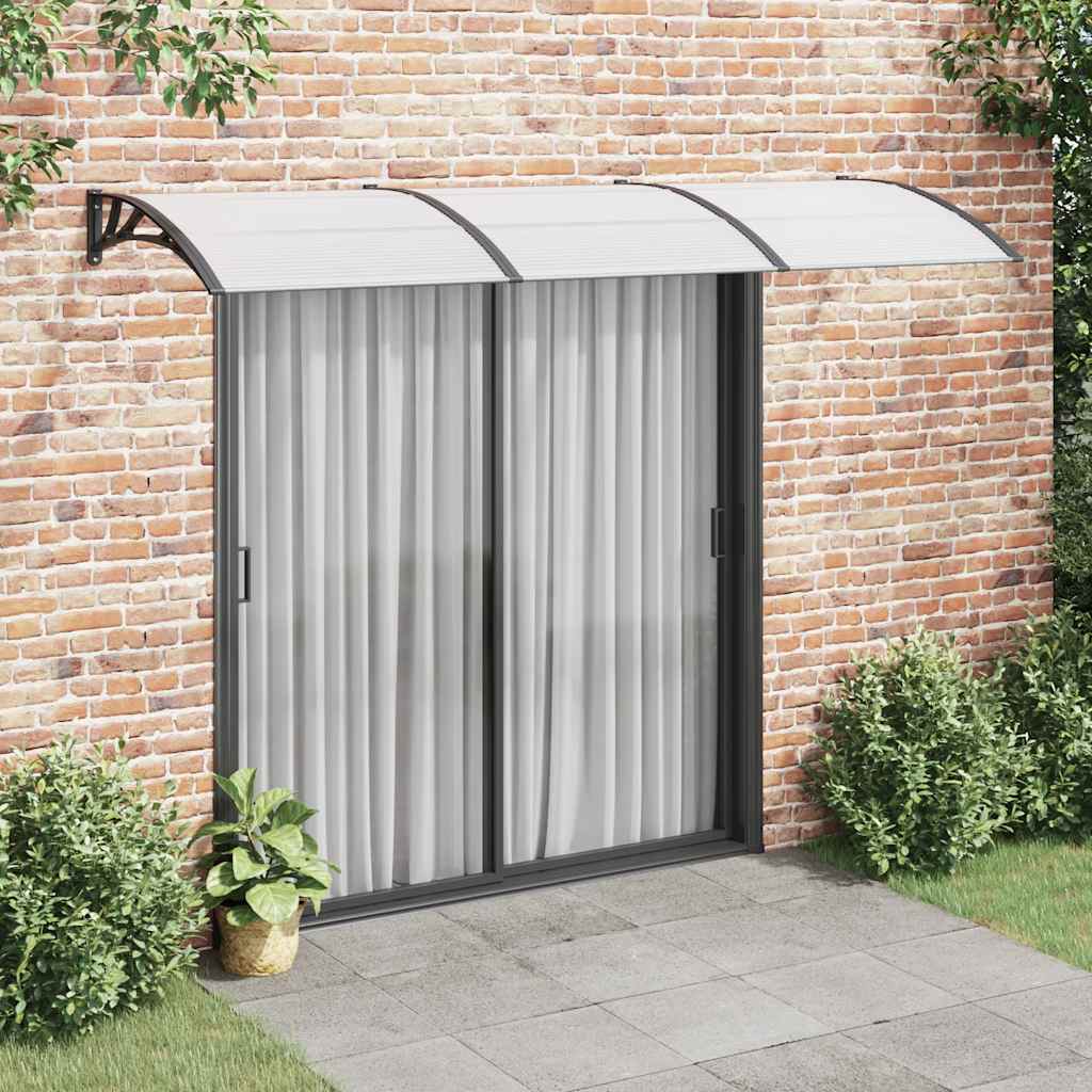 Vidaxx auvent de porte 300x75 cm polycarbonate noir et transparent