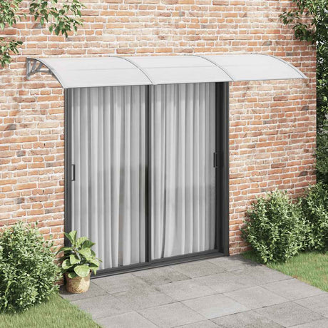 Vidaxx auvent de porte 300x75 cm polycarbonate gris