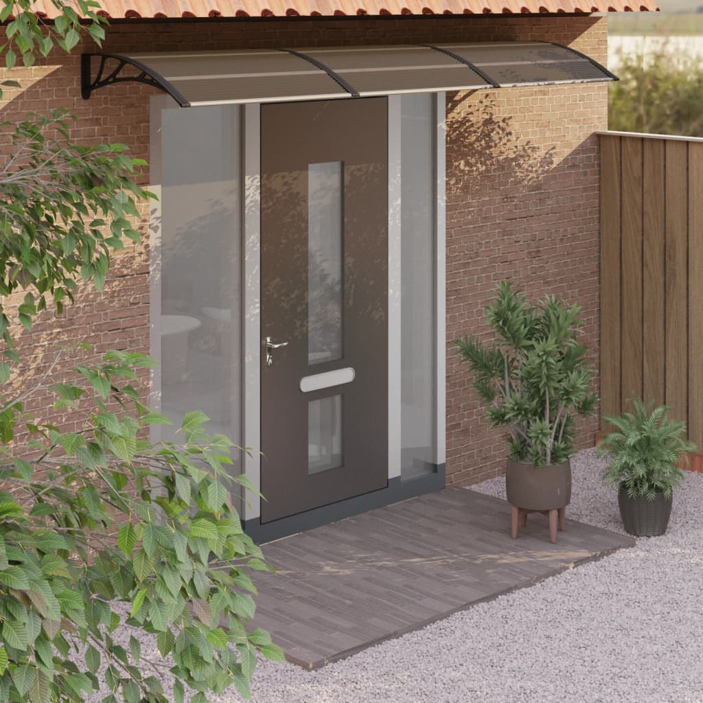 Vidaxl Porte auvent 300x75 cm Polycarbonate noir