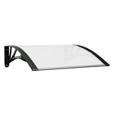 Vidaxx auvent de porte 80x75 cm polycarbonate noir et transparent