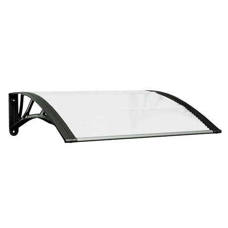Vidaxx auvent de porte 80x75 cm polycarbonate noir et transparent