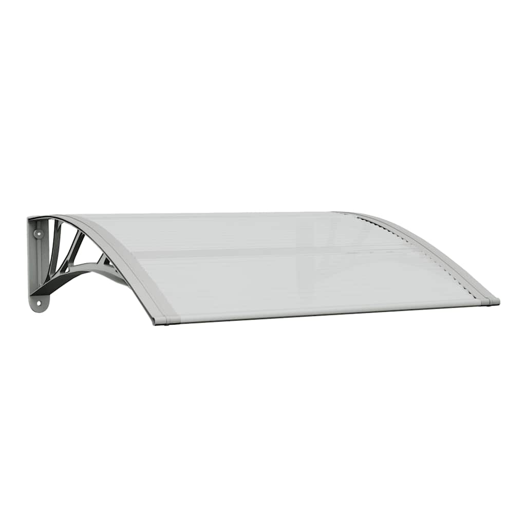 Vidaxx auvent de porte gris et transparent 80x75 cm polycarbonate