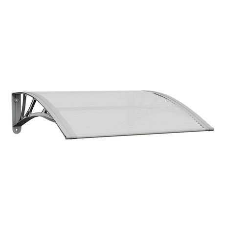Vidaxx auvent de porte gris et transparent 80x75 cm polycarbonate