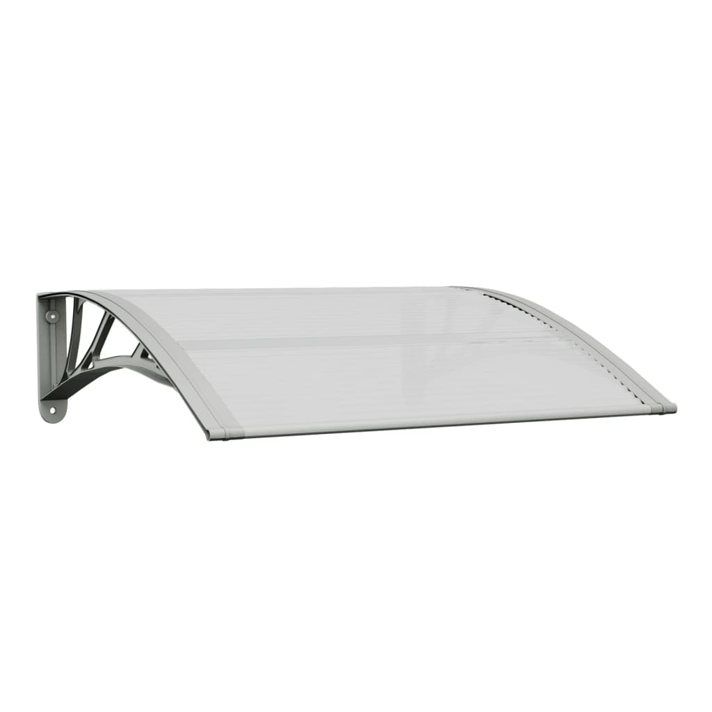 Vidaxl Door Canopy 80x75 cm de policarbonato gris y transparente