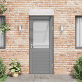 Vidaxx auvent de porte gris et transparent 80x75 cm polycarbonate