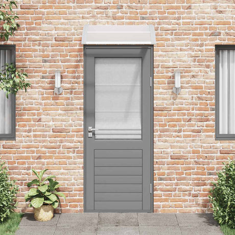 Vidaxx auvent de porte gris et transparent 80x75 cm polycarbonate