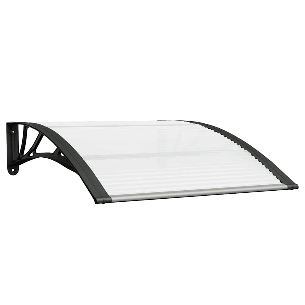 Vidaxx auvent de porte 100x75 cm polycarbonate noir et transparent