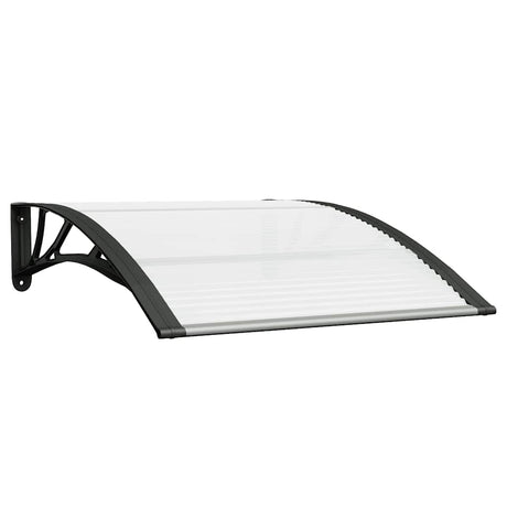 Vidaxx auvent de porte 100x75 cm polycarbonate noir et transparent