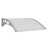Vidaxx auvent de porte gris et transparent 100x75 cm polycarbonate