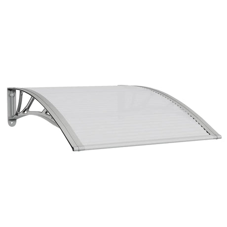Vidaxx auvent de porte gris et transparent 100x75 cm polycarbonate