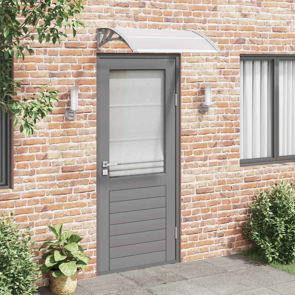 Vidaxx auvent de porte gris et transparent 100x75 cm polycarbonate