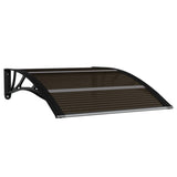 Vidaxl Porte auvent 100x75 cm Polycarbonate noir