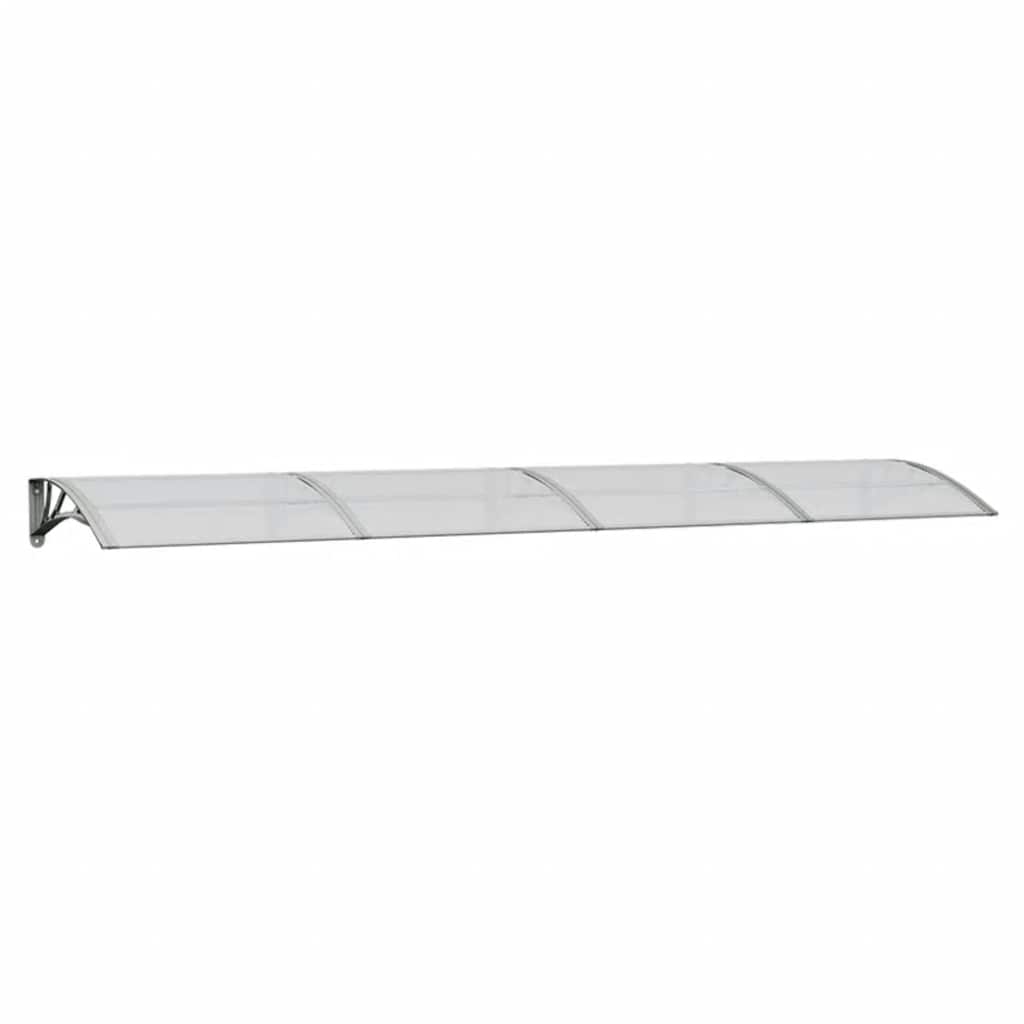 Auvent de porte Vidaxx 350x75 cm polycarbonate gris et transparent