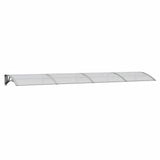 Auvent de porte Vidaxx 350x75 cm polycarbonate gris et transparent