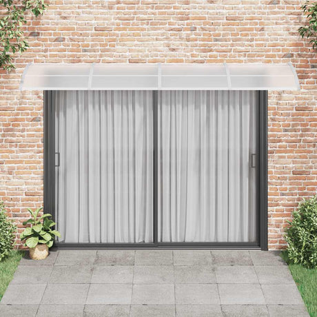 Auvent de porte Vidaxx 350x75 cm polycarbonate gris et transparent