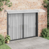 Auvent de porte Vidaxx 350x75 cm polycarbonate gris et transparent