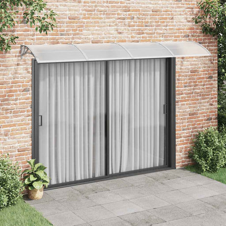 Auvent de porte Vidaxx 350x75 cm polycarbonate gris et transparent