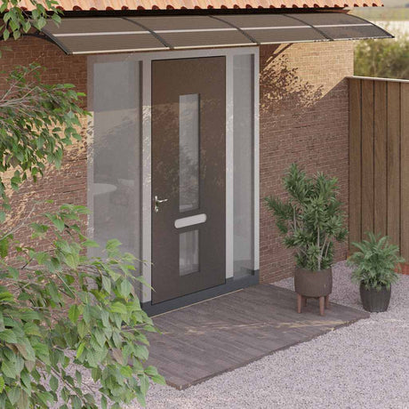Vidaxx auvent de porte 350x75 cm polycarbonate noir