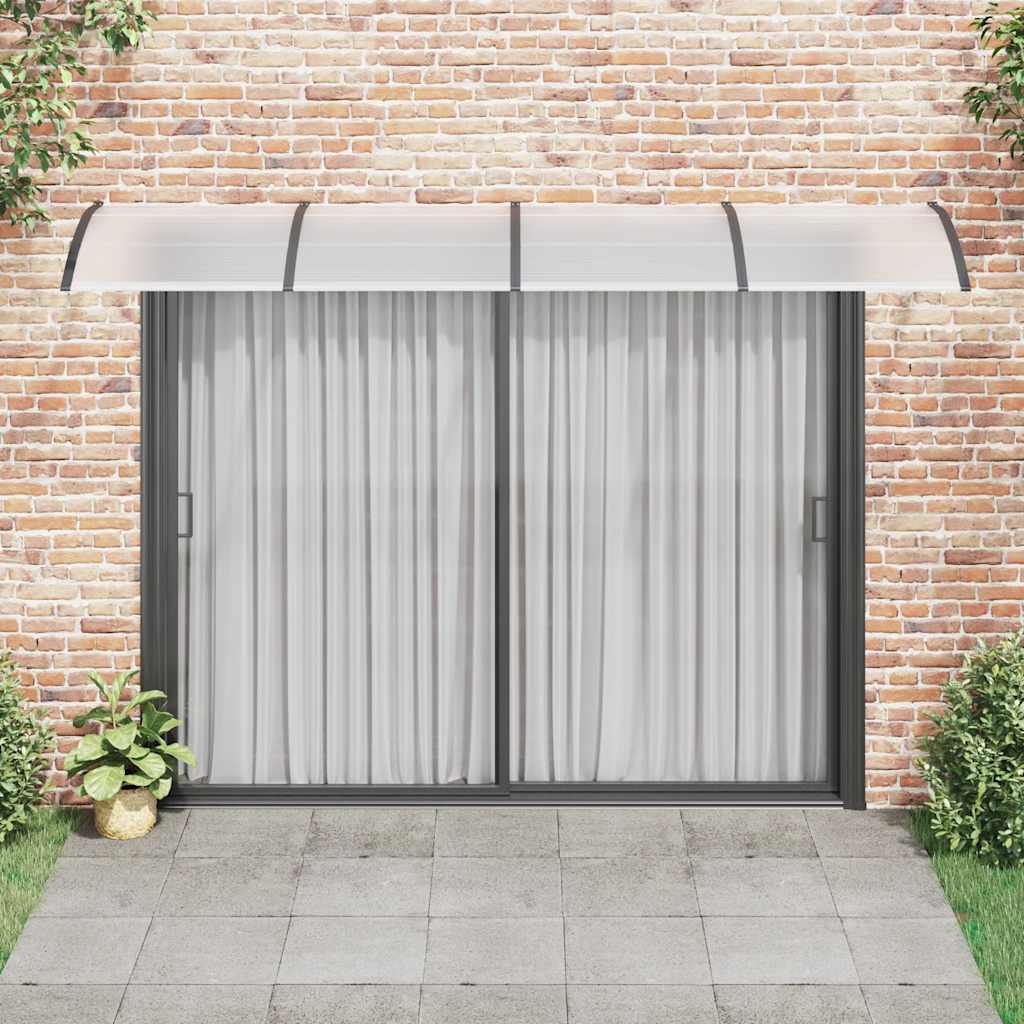 Vidaxx auvent de porte 350x100 cm polycarbonate noir